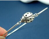 On Sale 10 % off Ladybug Bracelet, Silver Ladybug Bracelet, Ladybug Jewelry, Charm, Cute Insect Bracelet, Insect Jewelry, Lady Bug Bracelet