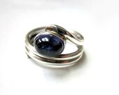 Vintage Handcrafted Sterling Silver 925 Coiled Amethyst Ring