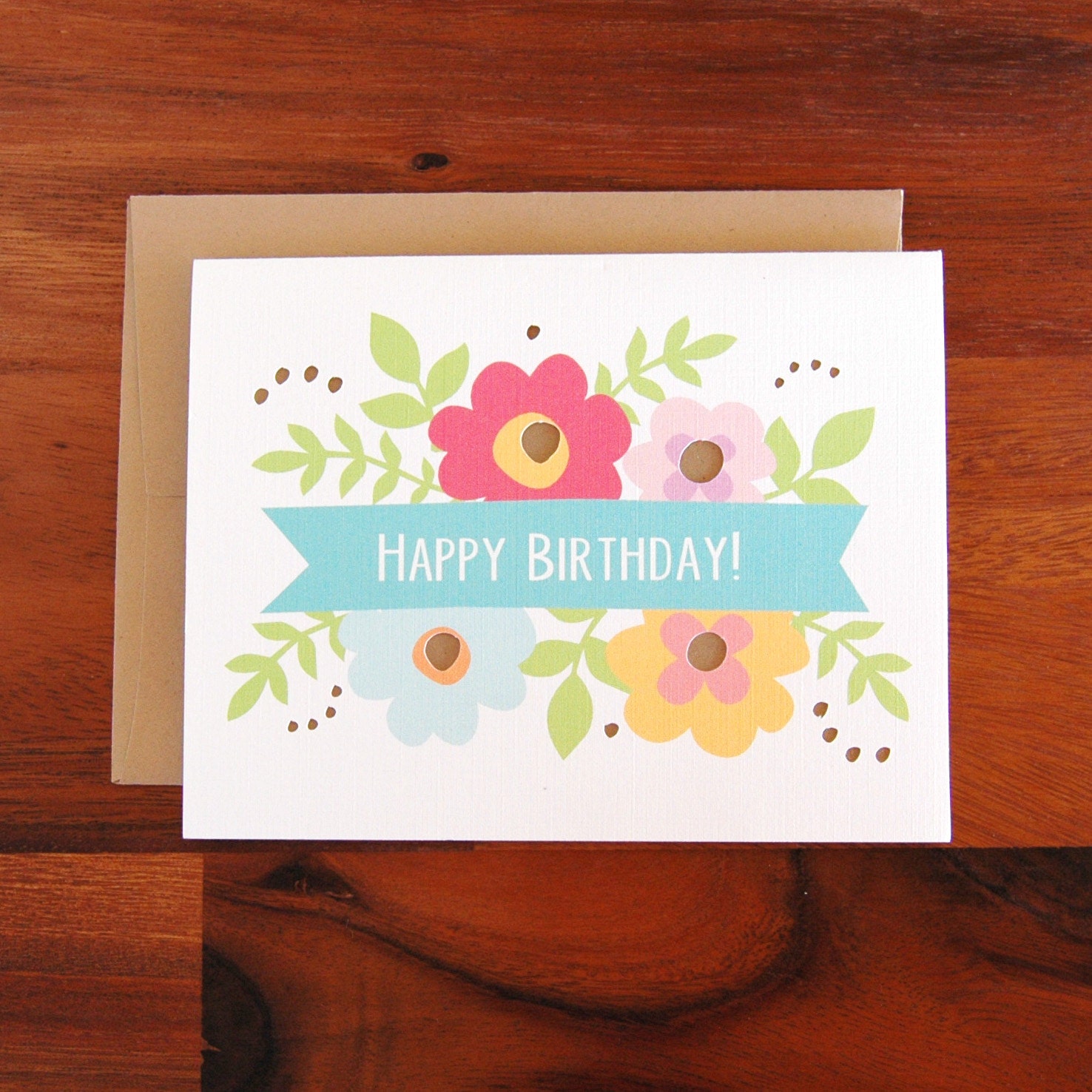 Floral Birthday Card - Happy Birthday
