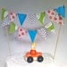 Cake Bunting Carnival Time Turquoise, Poppy, Lime and Grey