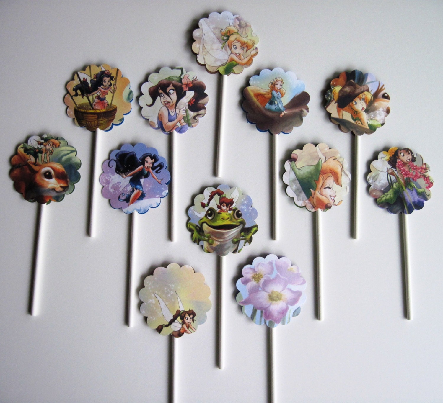 DISNEY FAIRIES -  Cupcake Toppers - Set of 12