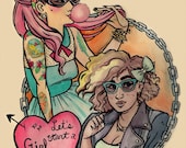 Custom Listing for VulpesTia - "Let's Start A Girl Gang" Print 8 x 10"