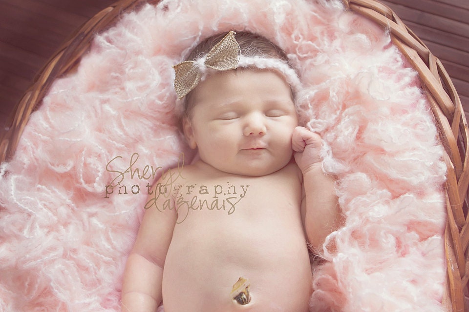 CUSTOM COLOR you choose MINI basket filler fluff photography prop for newborn portraits