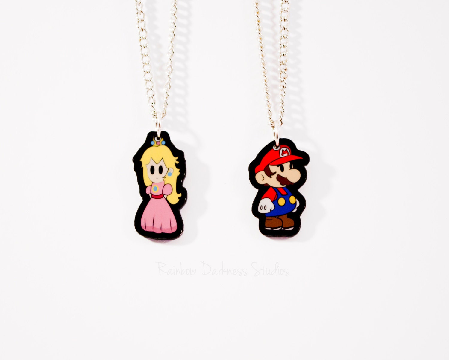 Limited Edition Mario and Peach Necklaces- Choose One Option