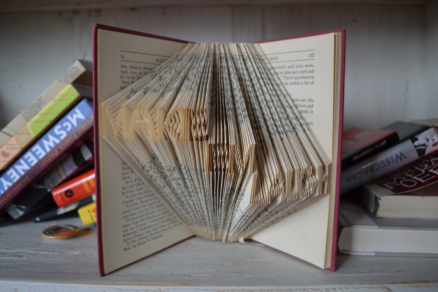 Make Em Laugh - Comic Relief- Folded Book Art