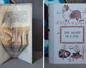 Sit - Lassie - The Heart Of A Dog - Folded Book Art - Recycled, Repurposed, Relclaimed