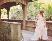 Strapless custom Wedding Gown- Patchwork Lace Style- Custom