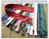 10pieces- 30cm length Antique brass color Brass zipper for purse making- 10color / leaf puller (purse bag metal frame)
