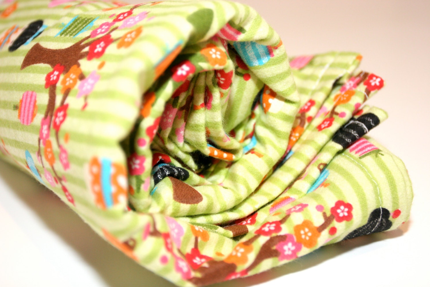 XL Baby Girl Receiving Blanket Asian Design with Lanterns Trees and Dolls Swaddle Blanket Great Gift for a Baby Girl EtsyKids Team