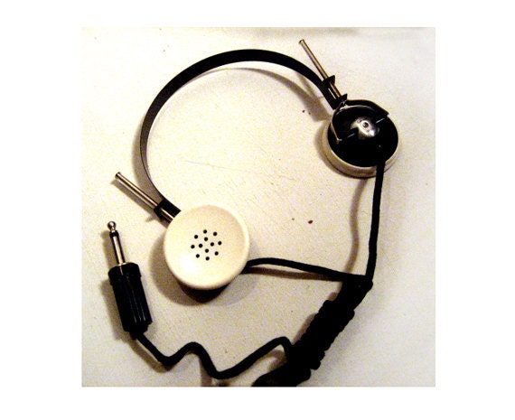 Vintage RH-20 Calrad Military Radio Steampunk Headphones Made in Japan - Near Mint Condition - FREE Domestic Shipping