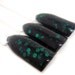 Nail polish - "Black Forest" emerald green glitter in a black jelly base