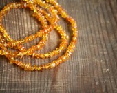 Baltic Amber Chip Necklace - Long Honey Yellow amber necklace