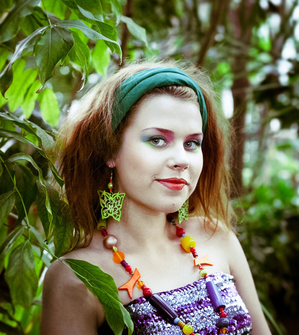 Green Butterfly Earrings