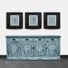 Set of 3 Framed Sea Life Prints 8x10 xtra large 21X21 Black and Sea Foam