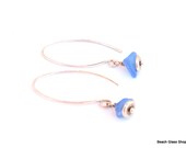 Sea Glass Earrings Lake Erie Beach Glass Dangle Sea Glass Jewelry FREE Shipping