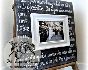 Bridesmaid Gift, Best Friend Gift, Sister Gift, Maid of Honor Gift, Sister Wedding Gift, Personalized Picture Frame 16x16