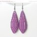 African violet: Drop Earrings - made of cardboard
