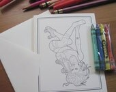 Derby Girl - Coloring Book Greeting Cards from Scarlet Tentacle - mature