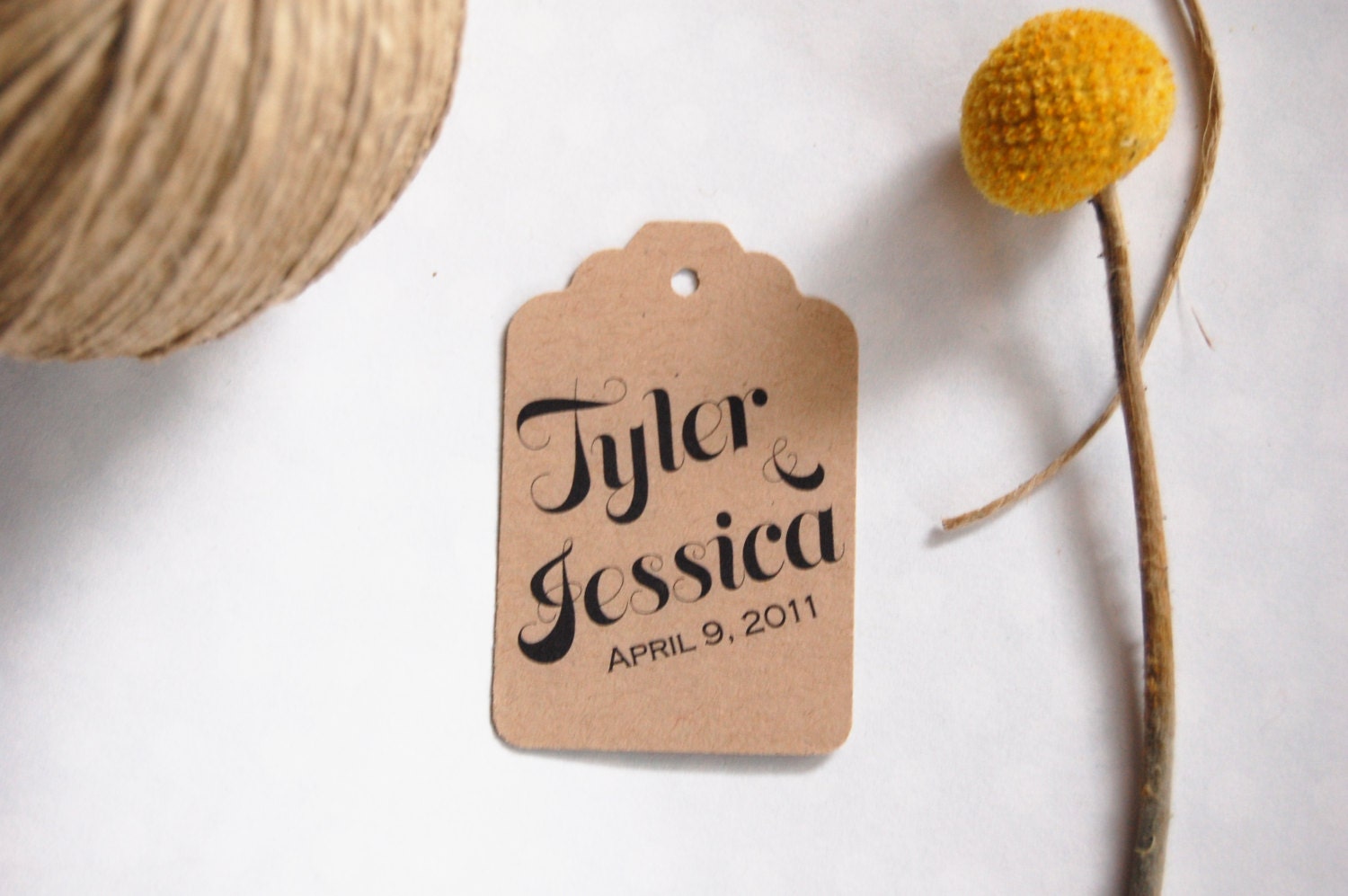 Names and Date Script Favor tags
