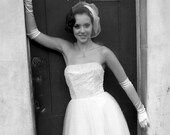Tulle Blusher veil and Silk Headpiece .Silk White, ivory, cream, champagne, black, blue, pink. 1940s style,1950s style AgnesHart