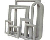 Picture Frames Gray Grey Frame Set Home Decor Gallery Wall Decor Upcycled
