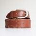 Vintage Brown Leather Woven Belt