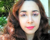 Peppermint Candy Eyelash Jewelry - false eyelashes with cute red and white designs