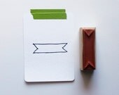 Banner Outline Rubber Stamp