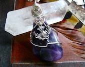 Amethyst and Thistle Necklace