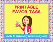 Made to Match Personalized PRINTABLE Favor Tags (Any theme in our shop) Il_170x135