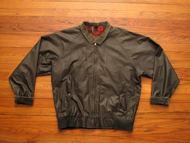 mens vintage woolrich waxed harrington jacket