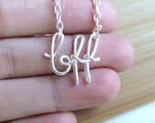 BFF Necklace Friendship Necklace Best Friend Gift Silver Gold Copper Teen Jewelry  Wire Wrapped Jewelry Friendship Gifts Under 20