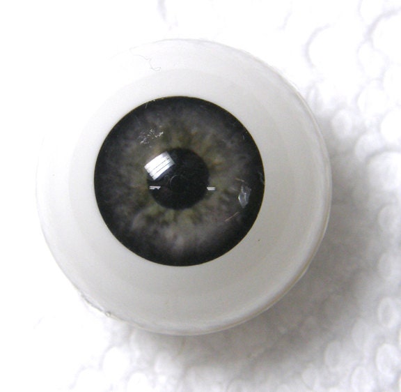 1 pair of 20mm Dark Grey Reborn Acrylic Doll Eyes