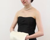 Ivory Faux Pelted Mink Furs Bridal Hand Muffs For Adults