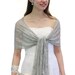 Grey Lace Bridal Shawl Wedding Wrap Prom Scarf 9139LAC-GREY