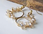 Etsy, Etsy Jewelry, Hoop Earrings, Beaded Hoop Earrings, Handmade Earrings, Wire Wrapped Hoops