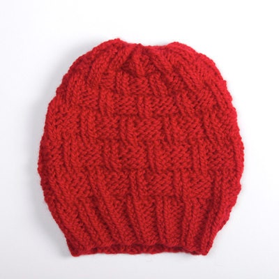 STONE MIDI Cherry Hand Knit Wool Beanie