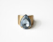 The Blue Drop ring, adjustable