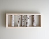 natural white birch forest wall art - made to order