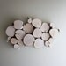 natural white birch forest topography wall sculpture - 20 x 12