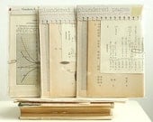 Numbers & Diagrams - Vintage paper pack - book pages
