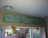 Fruit of the Spirit -Galatians 5 22 Love, Joy, Peace, Goodness, Faithfulness,Gentleness,Patience, 55x12