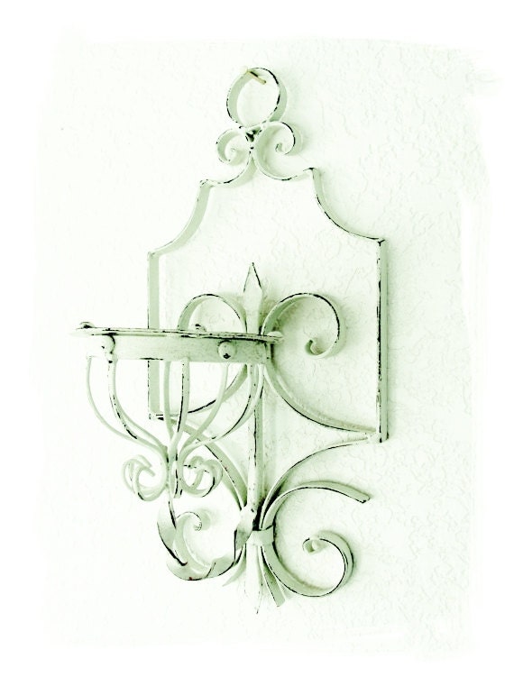 Candle Holder Cottage Chic Upcycled