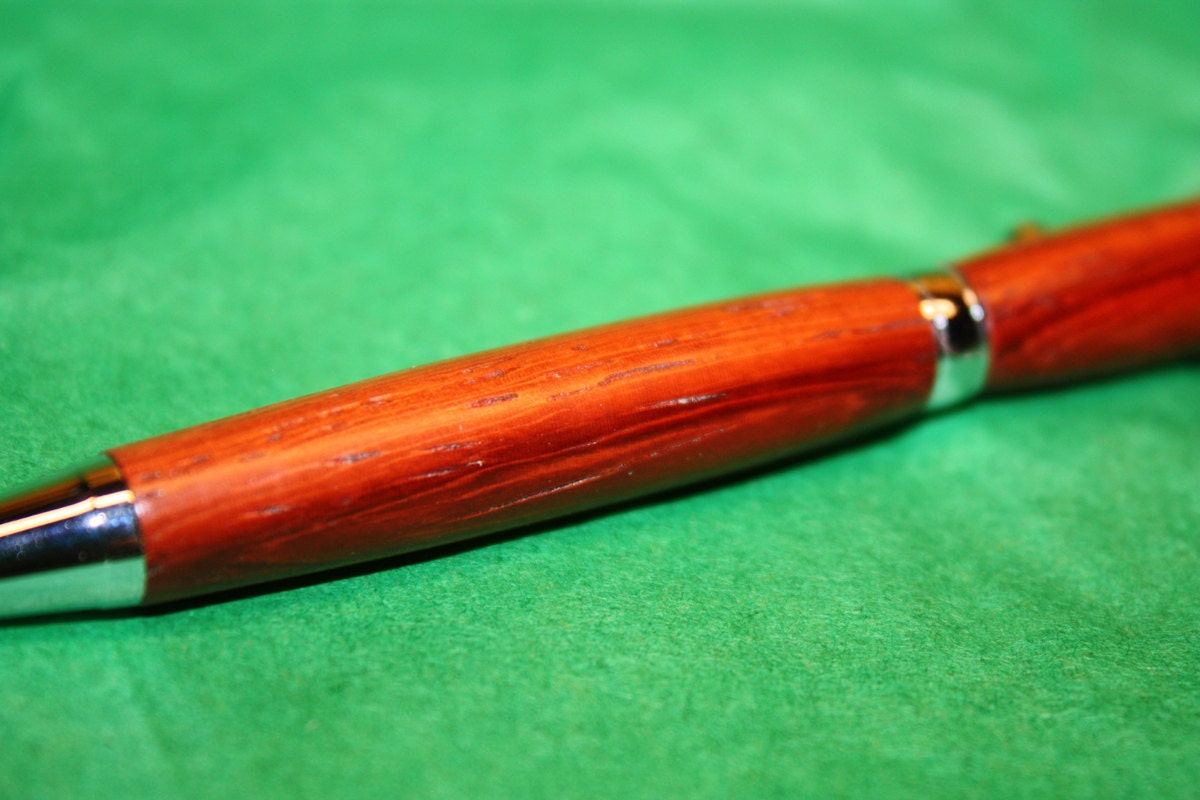 Handcrafted Padauk Pen & Stylus Combo - DBassWoodworking