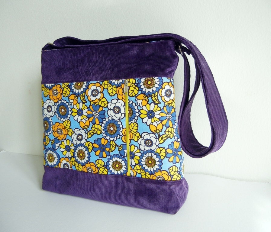 NYLA in Purple -The Messenger Bag (Ready To Ship)