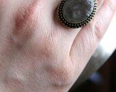 Custom pet memorial ring with fur or ashes