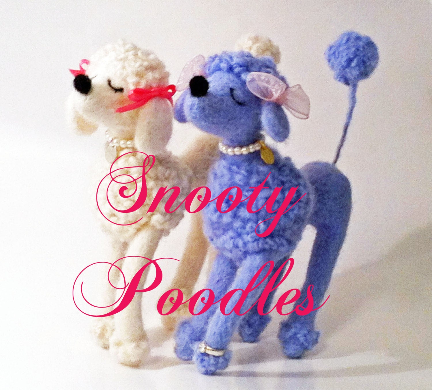 Felted Snooty Poodle with Diamond Collar