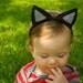 Wool Felt Black Cat Ears Headband