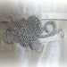 Crystal wedding bridal flower rose sash ribbon bride
