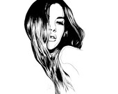 Original A4 Pen Drawing "Ashley"